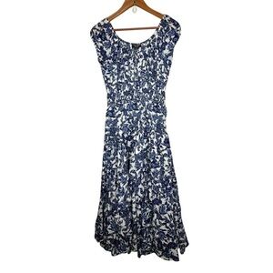 Chelsea & Theodore Navy and White Maxi Dress